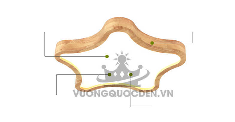 Đèn ốp trần hình ngôi sao XTE 7159-1